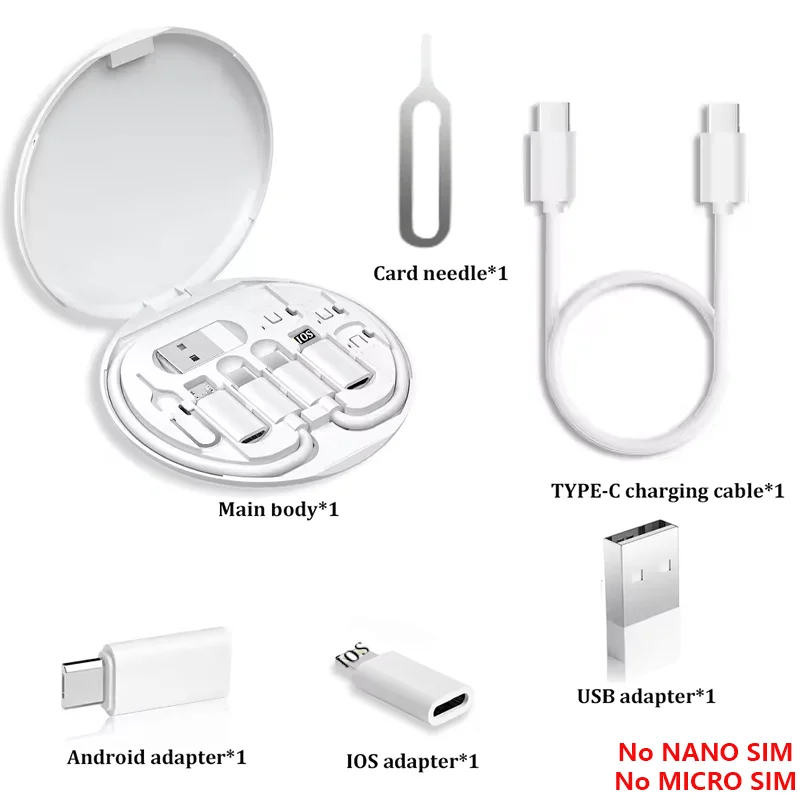 Kit Adaptateurs USB-C 65W 7-en-1 Support Téléphone SIM TF – CLEVI Paris