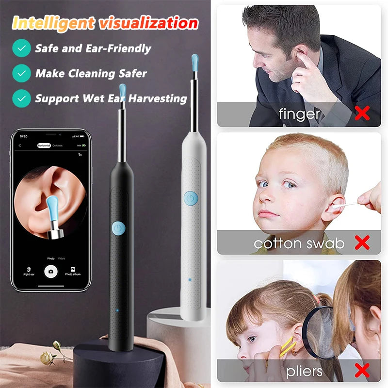 Otoscope Connecté WiFi avec Caméra HD 1080P Nettoyeur Auriculaire Visuel — CLEVI Paris