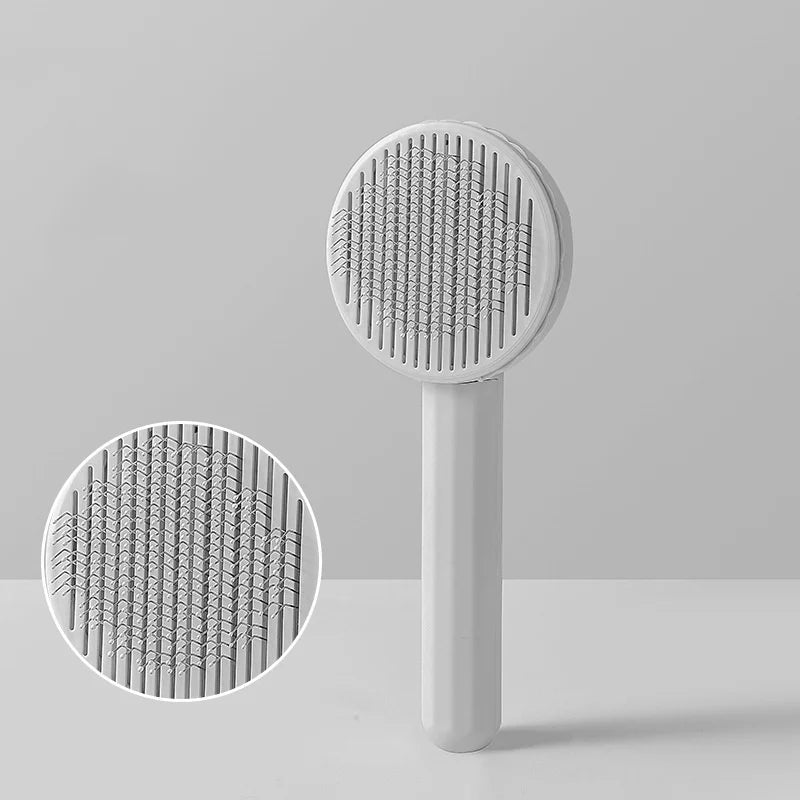 Brosse Auto-Nettoyante Chien & Chat Massage & Démêlage — CLEVI Paris