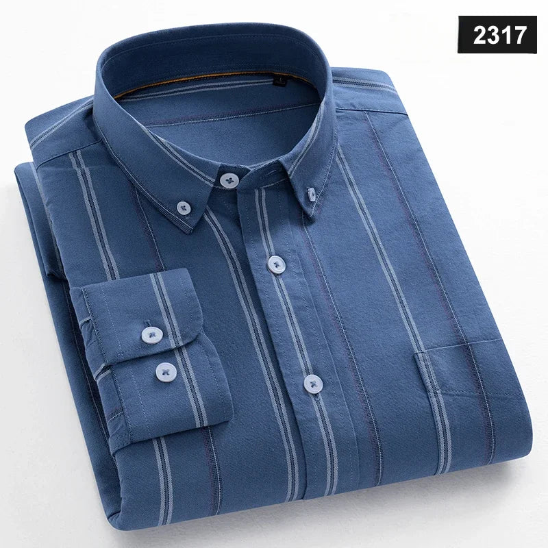 Chemise Oxford Homme Casual Manches Longues – CLEVI Paris