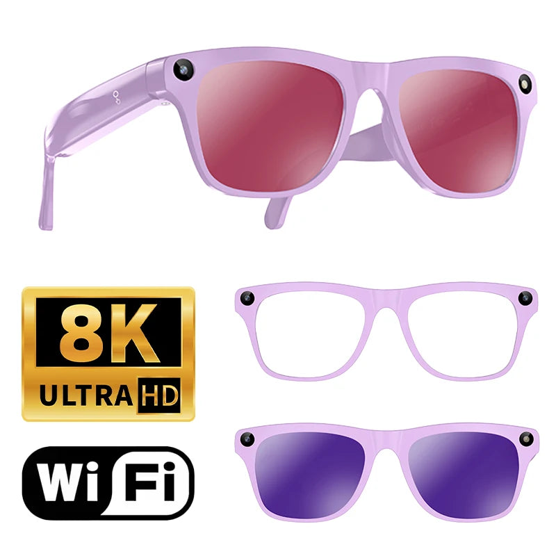 Lunettes Connectées Lenovo Smart AI – Caméra 8MP Bluetooth Traduction IA Assistant Vocal Appels Photo Vidéo Unisexe – CLEVI Paris