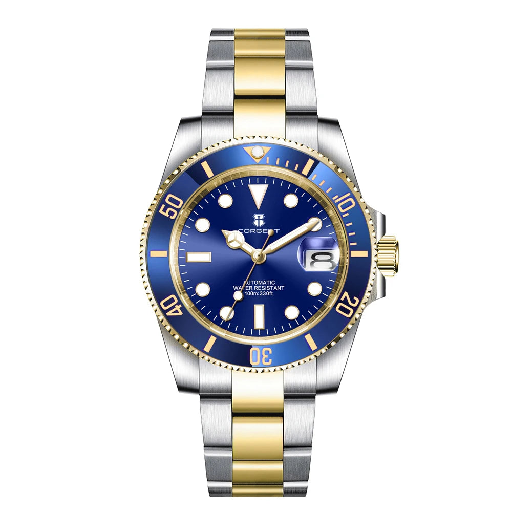 Montre Automatique Homme Corgeut NH35 – Diver 40mm Lunette Céramique Verre Saphir – CLEVI Paris