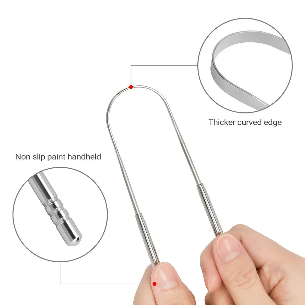 Gratte-langue en acier inoxydable en U – CLEVI Paris