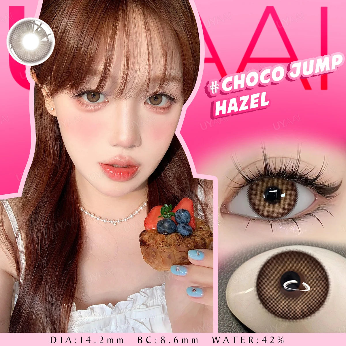 Lentilles de Contact Colorées UYAAI – 15 Teintes, Port Annuel, Confort Hydrogel
