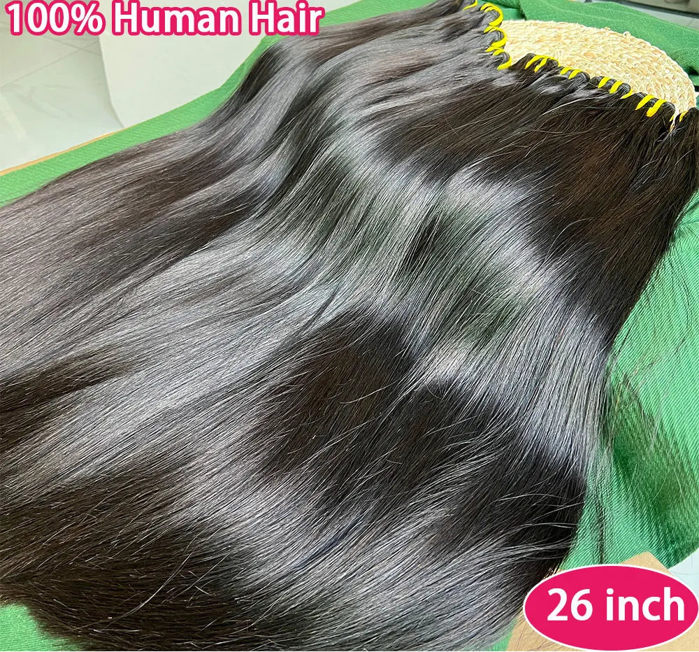 Bundles Bone Straight Cheveux Humains Vietnamiens Virgin Hair 100% Double Weft Noir Naturel 10-36 Pouces – CLEVI Paris