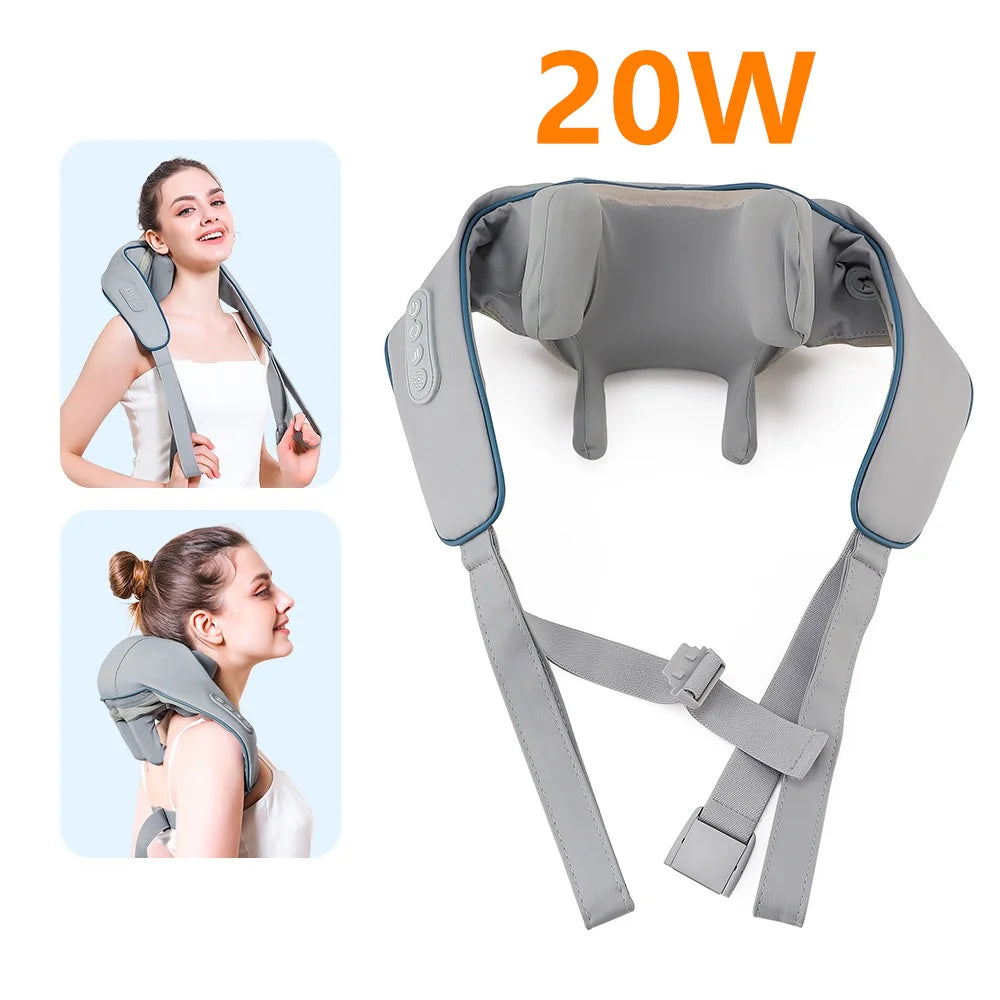 Masseur Nuque & Épaules Sans Fil 20W/26W Trapèze 3D – CLEVI Paris