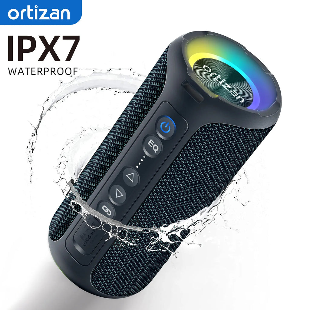 Enceinte Bluetooth 40W – IPX7, LED 7 Couleurs, TWS, 3 EQ, 6600mAh | Ortizan X8 Pro