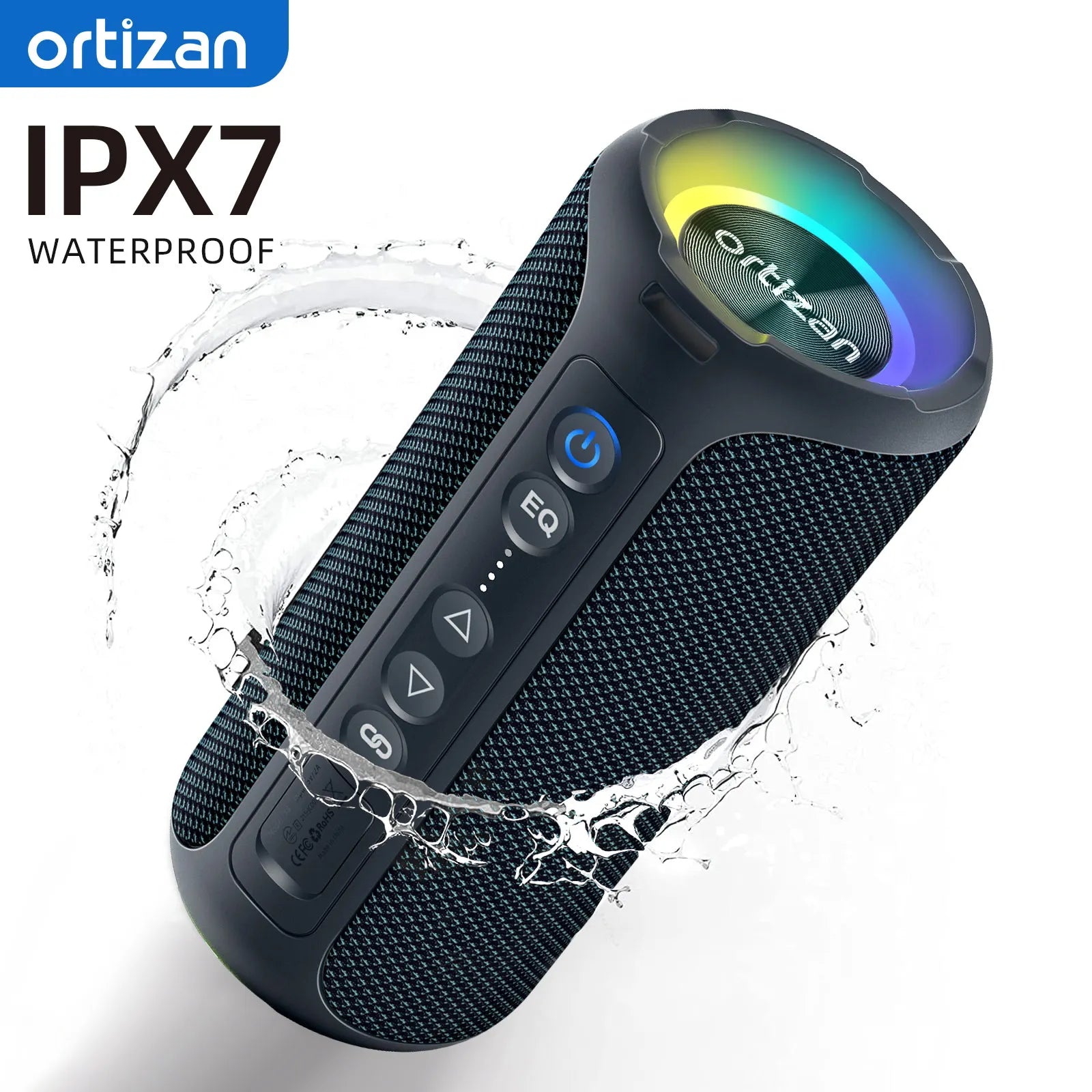 Enceinte Bluetooth 40W – IPX7, LED 7 Couleurs, TWS, 3 EQ, 6600mAh | Ortizan X8 Pro