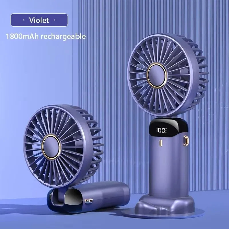 OIMG N15 Ventilateur 3-en-1 Main Cou Bureau 5 Vitesses Écran LED 1800mAh – CLEVI Paris