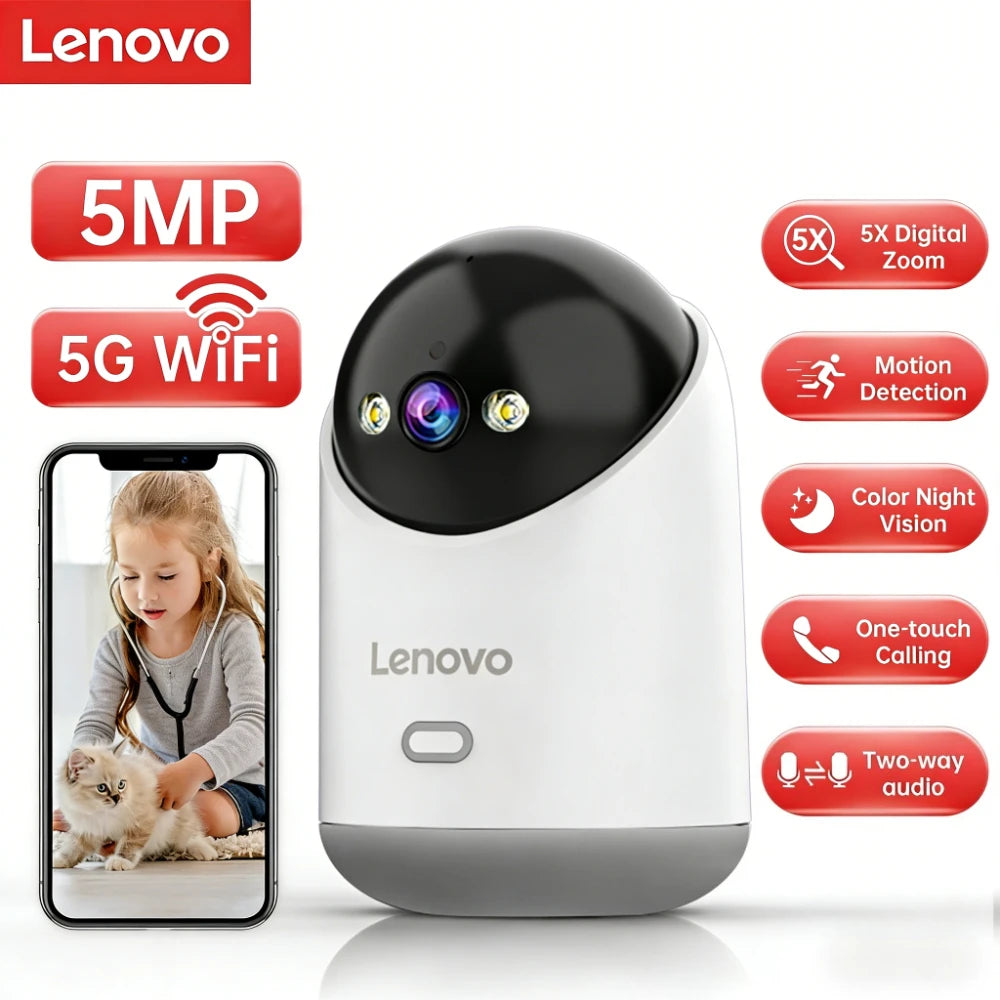 Caméra Dôme Intérieure PTZ 5MP WiFi Dual-Band Suivi Auto Vision Nocturne – CLEVI Paris
