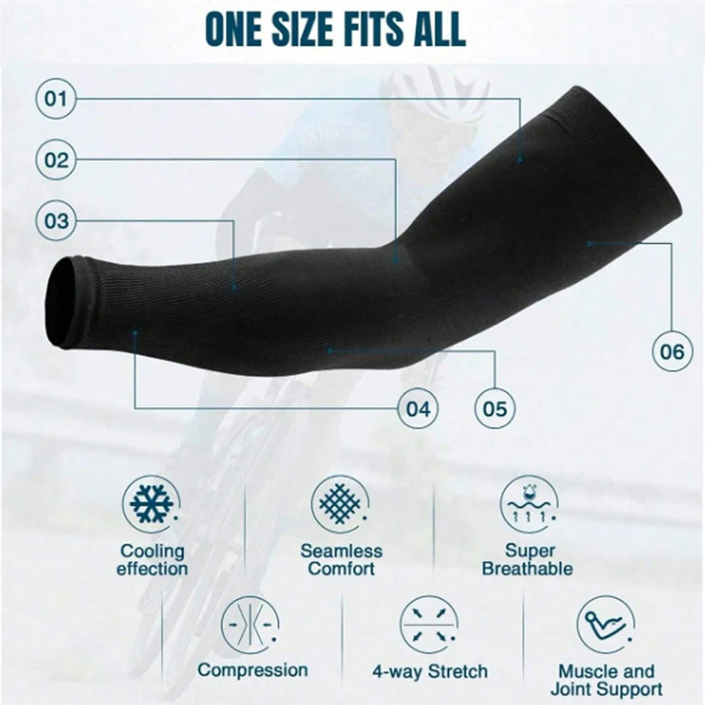 Manchettes Solaires Anti-UV Soie Glacée Unisexe Outdoor Cyclisme Conduite Pêche – CLEVI Paris