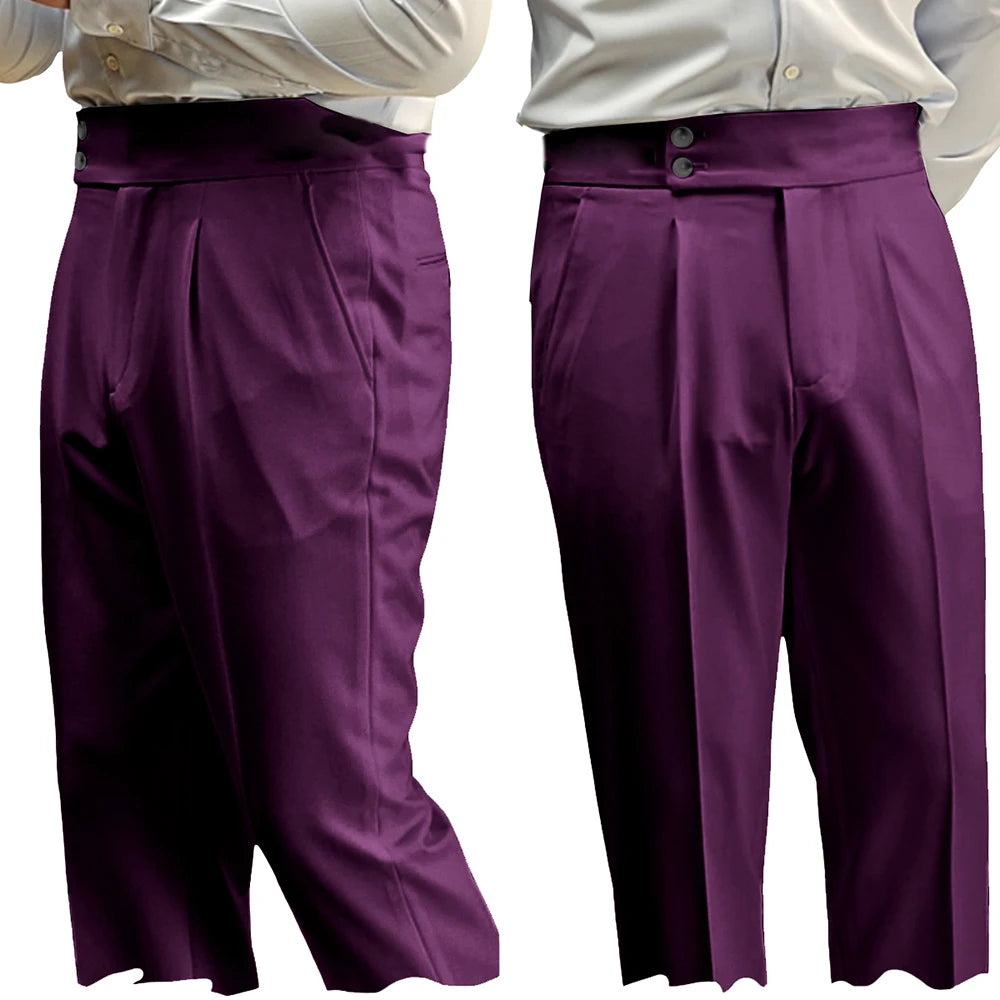 Pantalon Costume Homme Taille Haute – CLEVI Paris