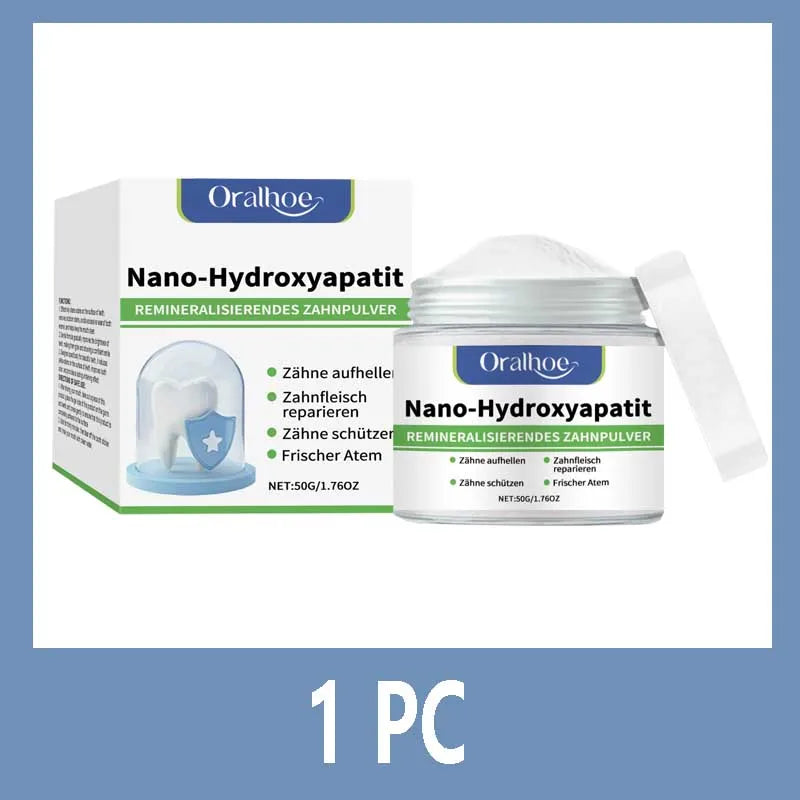 Poudre Dentifrice Blanchissante 10% Hydroxyapatite | Reminéralisation, Réparation Émail & Menthe Fraîche – CLEVI Paris