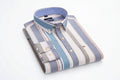 Chemise Oxford Homme Manches Longues Rayée Casual 100% Coton – Tailles 38-47 – CLEVI Paris