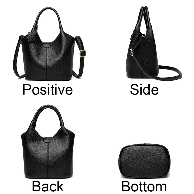 Sac à Main Femme Cuir PU Souple Grande Capacité 5 Poches – CLEVI Paris