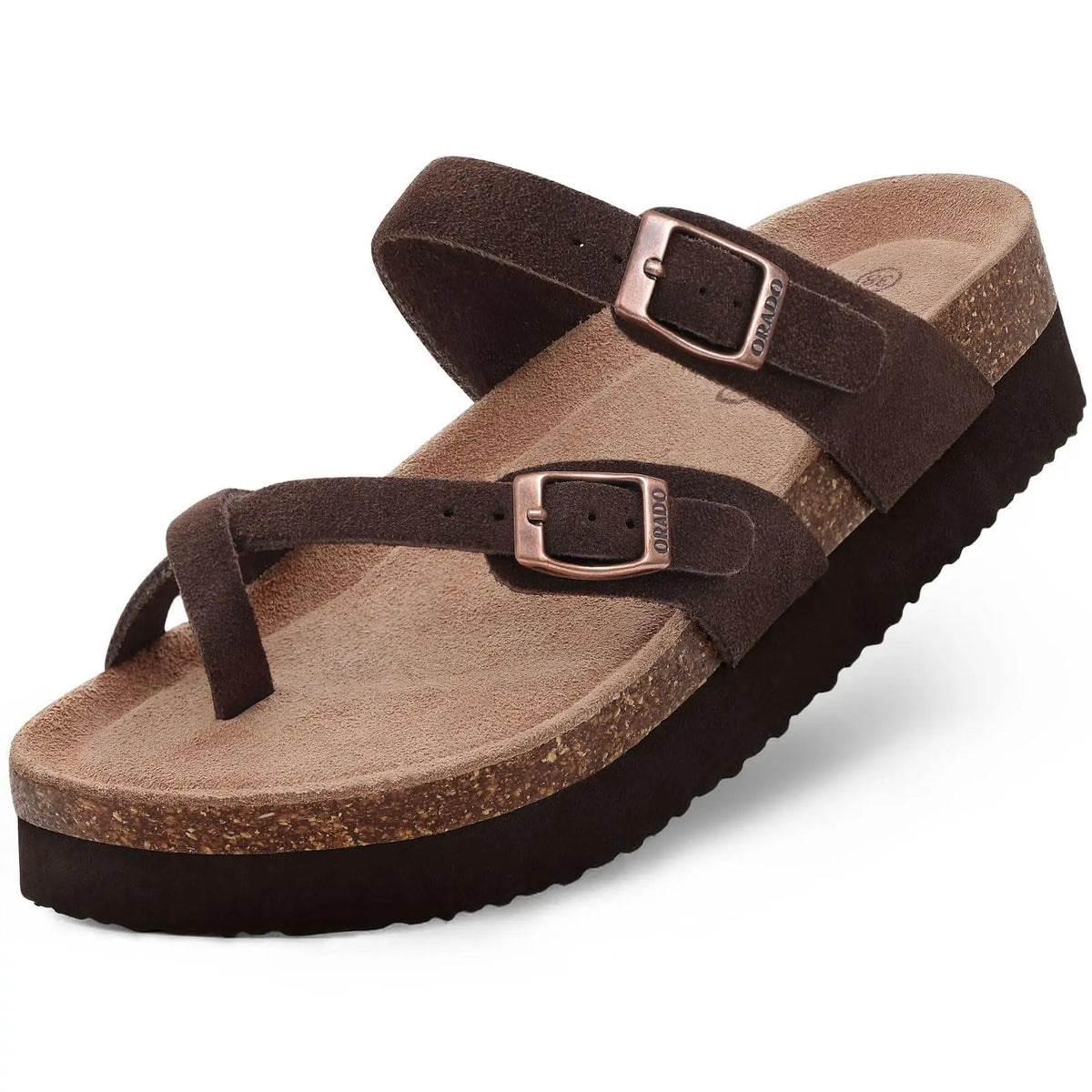 Sandales femme à double boucle – CLEVI Paris
