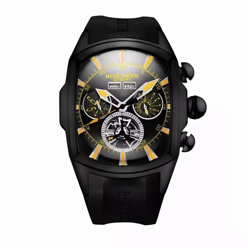Montre Mécanique Homme Reef Tiger RGA3069 – Tourbillon Automatique, Acier 316L & 13 Coloris