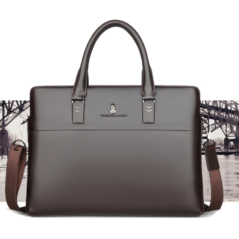 Sacoche Unisexe Cuir Véritable Business Luxe 38x4,5x29cm – CLEVI Paris