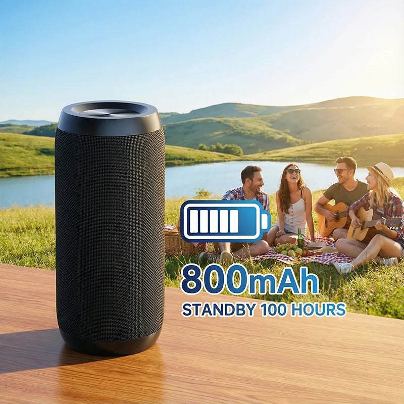 Enceinte Bluetooth Portable KaiAqua – Basses Puissantes, Subwoofer, TF/USB/AUX, Camping
