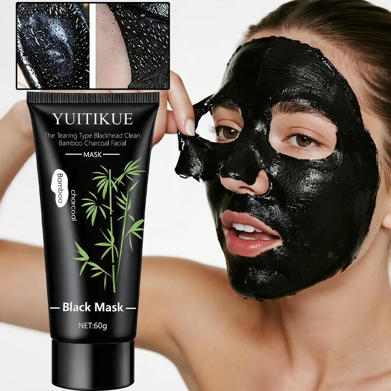 Masque Peel Charbon de Bambou YUITIKUE – Nettoyage Profond, Anti-Points Noirs & Peau Nette 60g