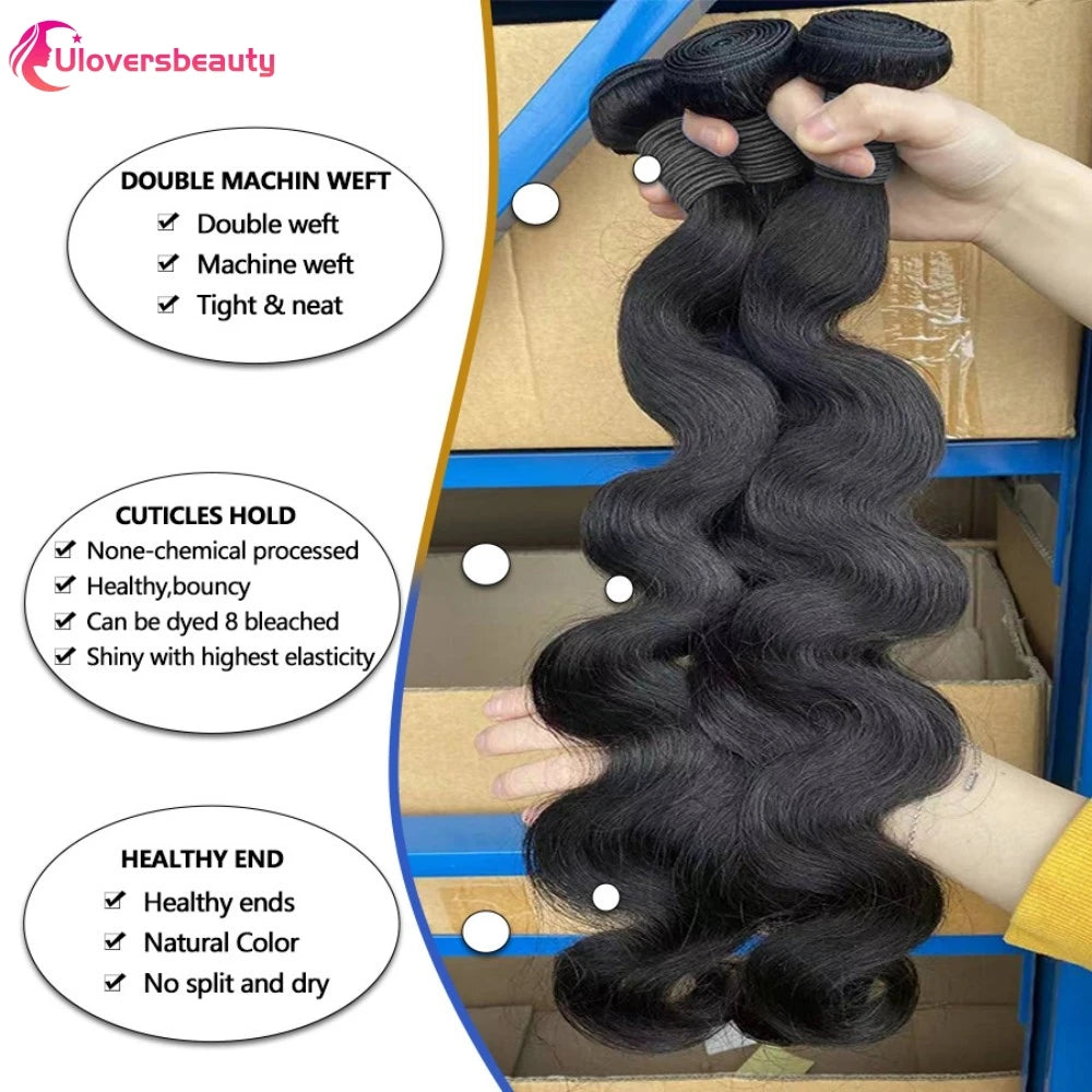 Bundles Body Wave noirs, cheveux humains – CLEVI Paris