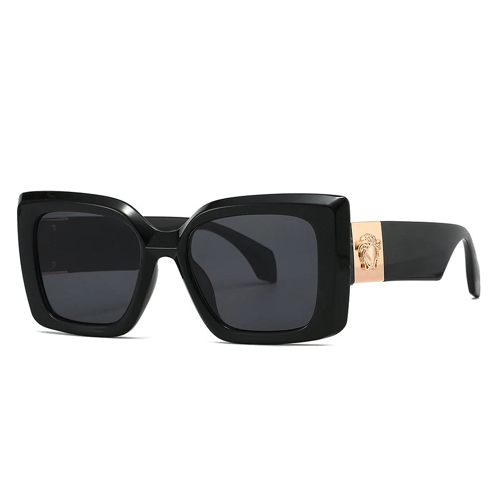 Lunettes de Soleil Carrées Oversize Vintage UV400 Femme – CLEVI Paris