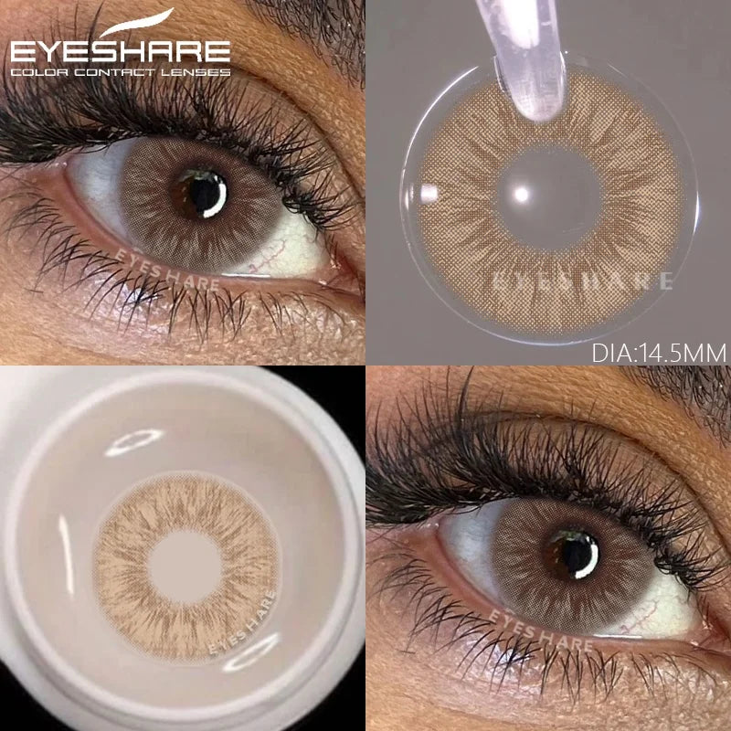 Lentilles de Contact Colorées EYESHARE – 15 Teintes, Port Annuel, Sans Correction