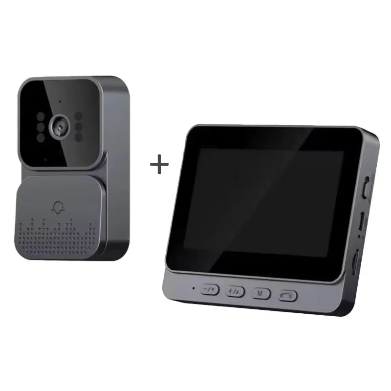 Visiophone Sans Internet Branches – Écran IPS 4,3", Vision Nocturne IR, Angle 170°, Batterie 3-4 Mois, Carte SD 128Go