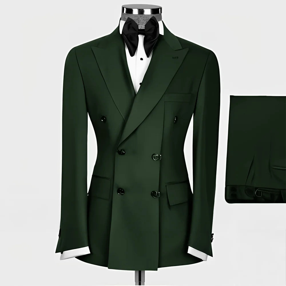 Costume Homme 2 Pièces Slim Fit – Blazer Revers Pointu, Smoking Mariage & Cérémonie