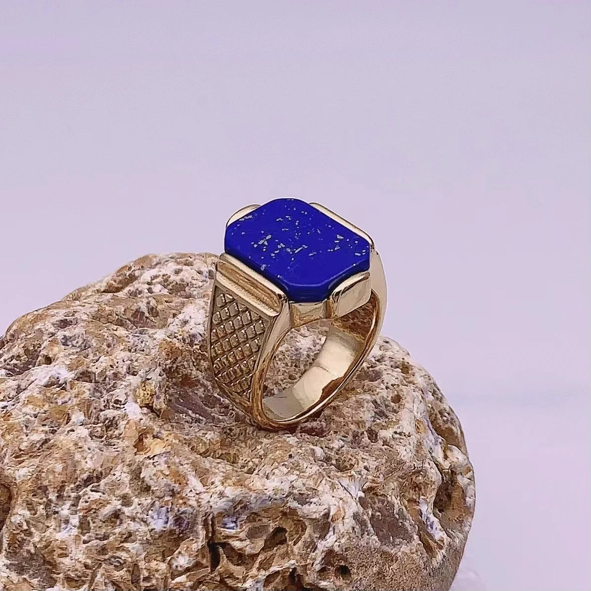 Bague Homme Acier Inoxydable Pierre Colorée – CLEVI Paris