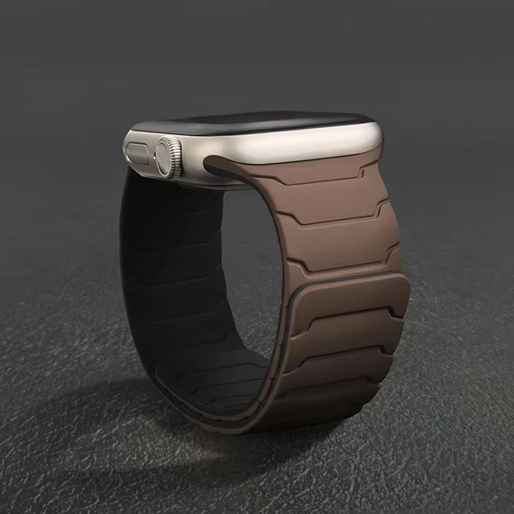 Bracelet Silicone Magnétique Apple Watch – Compatible Series 1–11 SE Ultra 1/2/3 – 38 40 41 42 44 45 46 49mm – CLEVI Paris
