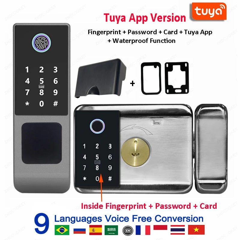 Serrure Extérieure Connectée ZhdCookey G23 Empreinte Digitale IP66 Tuya WiFi – CLEVI Paris