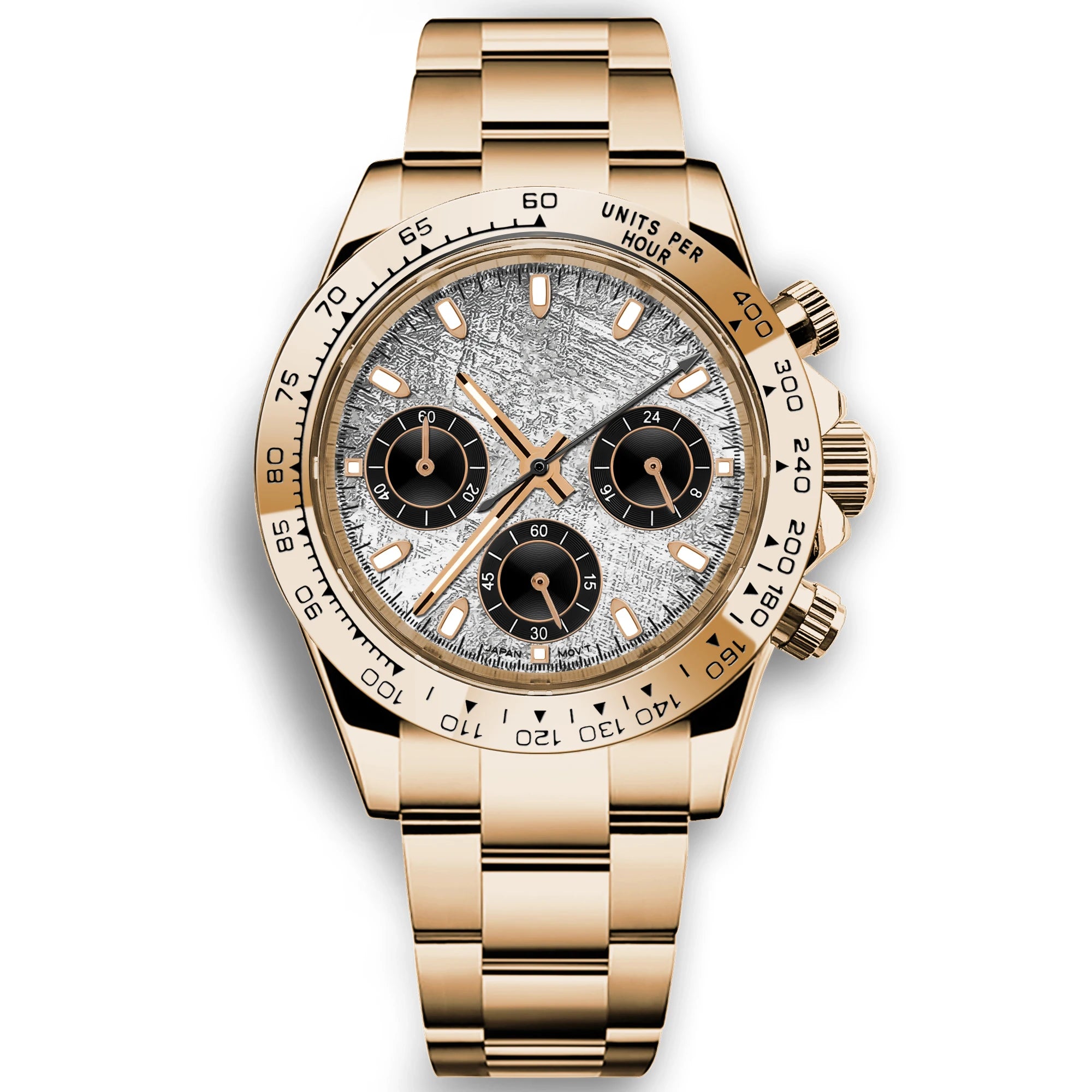 Montre Chronographe Homme Corgeut 39MM Quartz Seiko VK63 Acier Saphir Étanche 50M – CLEVI Paris