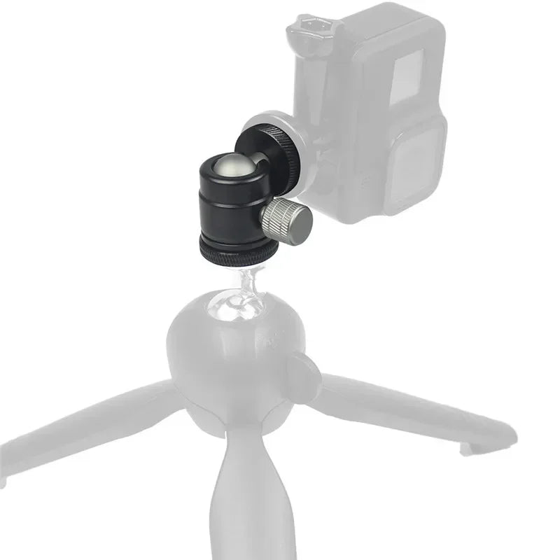 Mini rotule aluminium 360° à vis 1/4 – CLEVI Paris