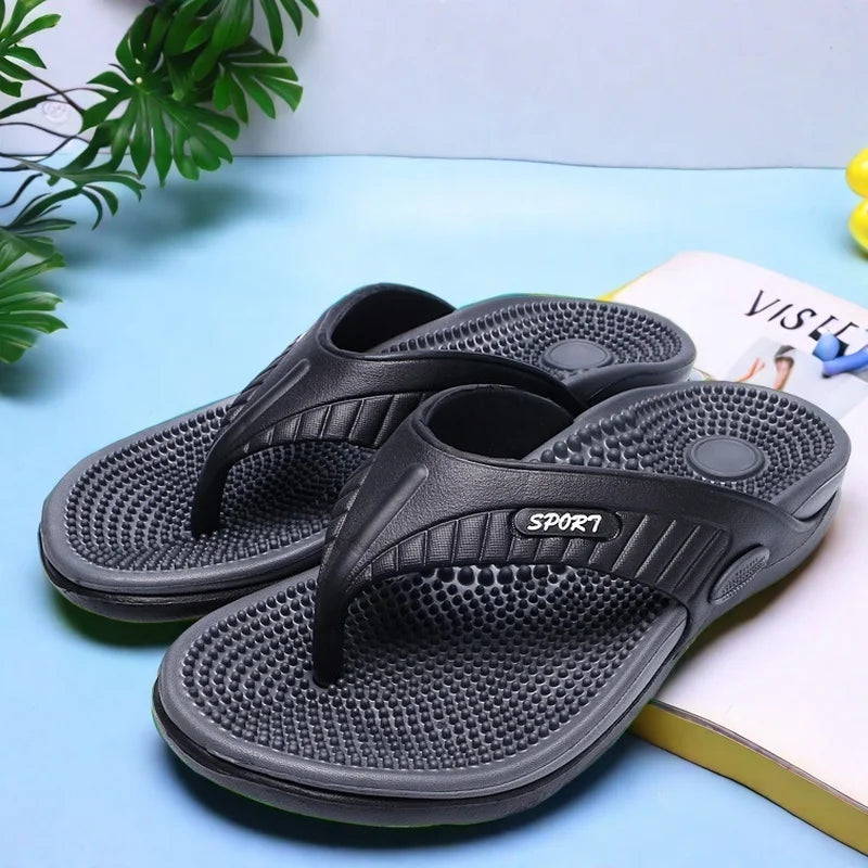 Sandales EVA Légères Homme – Semelle Massage Slip-On Plage Extérieur 7 Coloris Pointures 40–47 – CLEVI Paris