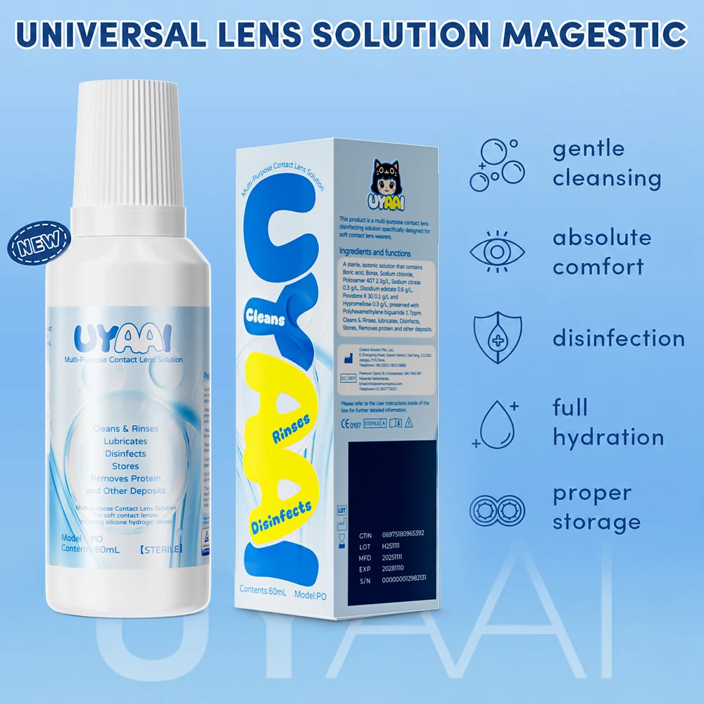 Solution Nettoyante pour Lentilles de Contact 60ml – Hydratante & Apaisante