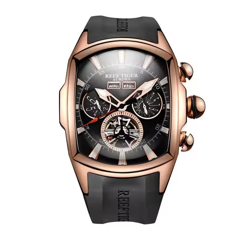 Montre Mécanique Homme Reef Tiger RGA3069 – Tourbillon Automatique, Acier 316L & 13 Coloris