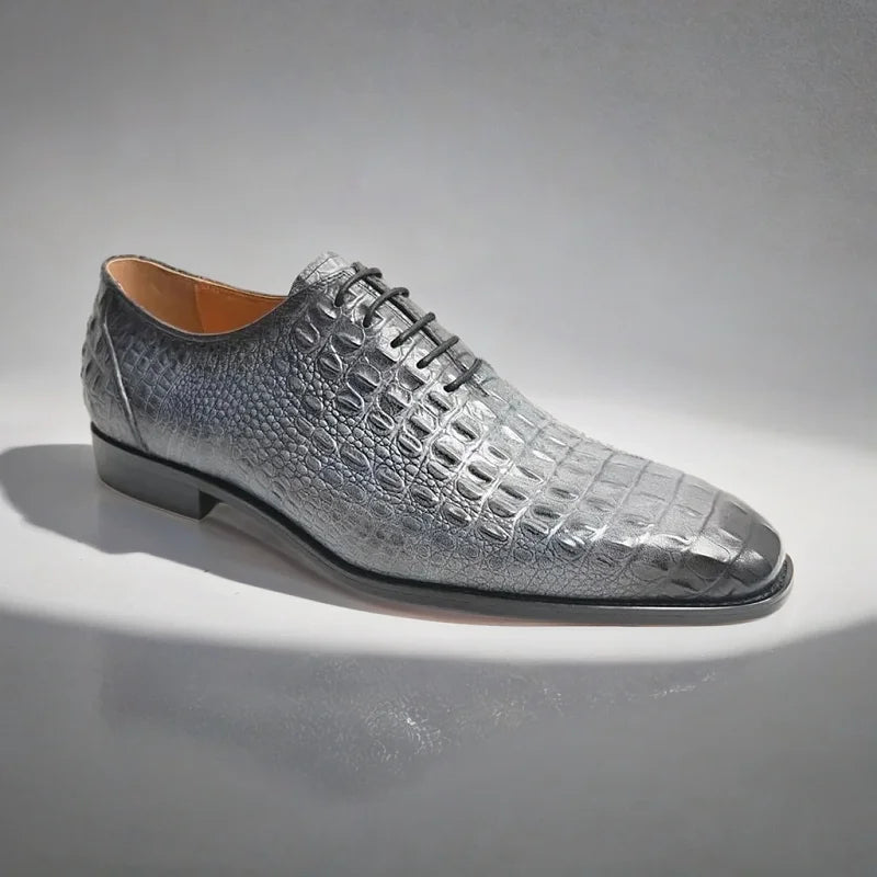 Oxford Homme Cuir Croco – Mariage & Cérémonie Luxe