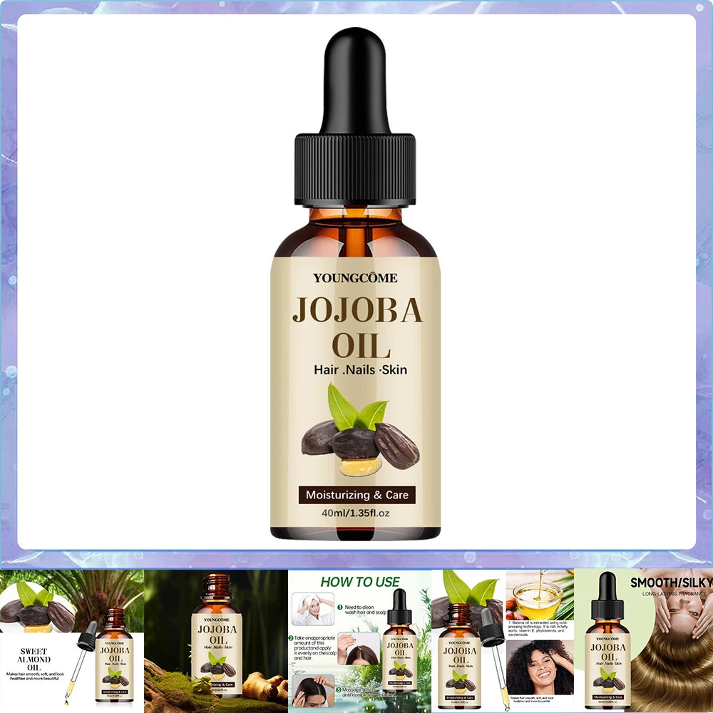 Huile de Jojoba Bio YOUNGCOME | Pressée à Froid & Pure | Cheveux, Visage, Peau & Ongles | Certifiée CPNP – CLEVI Paris