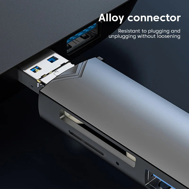Lecteur de Cartes 5-en-1 & 6-en-1 USB OTG SD/TF — CLEVI Paris