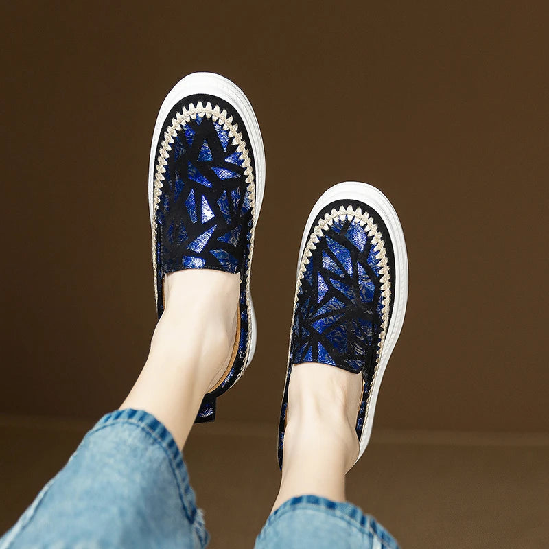 Mocassins Plateforme Femme Cuir Véritable – CLEVI Paris