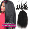 Extensions Crochet Kinky Straight Cheveux Humains Birmans Remy Hair Pré-Séparées Knotless 16-26 Pouces – CLEVI Paris