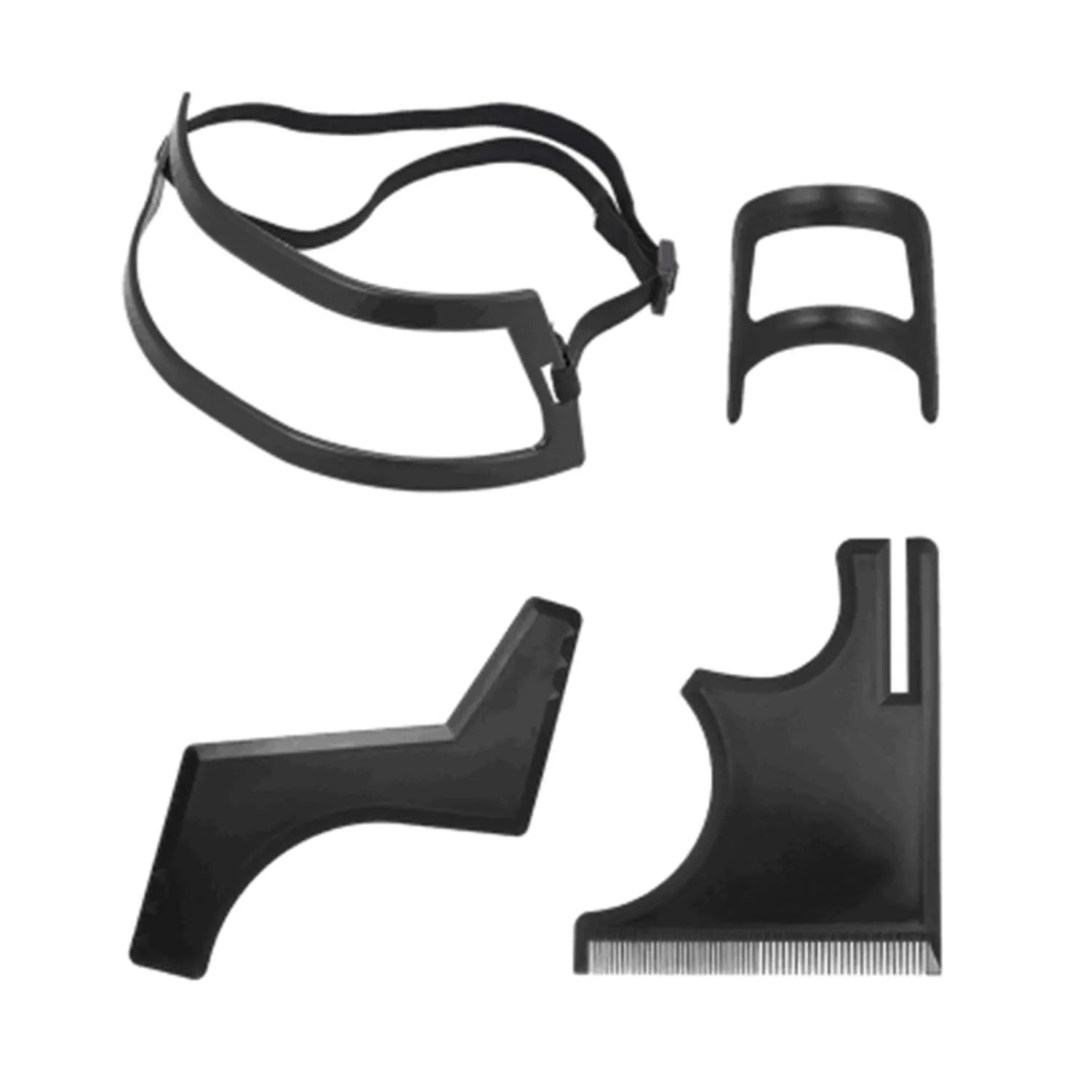 Gabarit Rasage Barbe & Coiffure en Plastique | Kit Taille-Barbe & Contour Nuque – CLEVI Paris