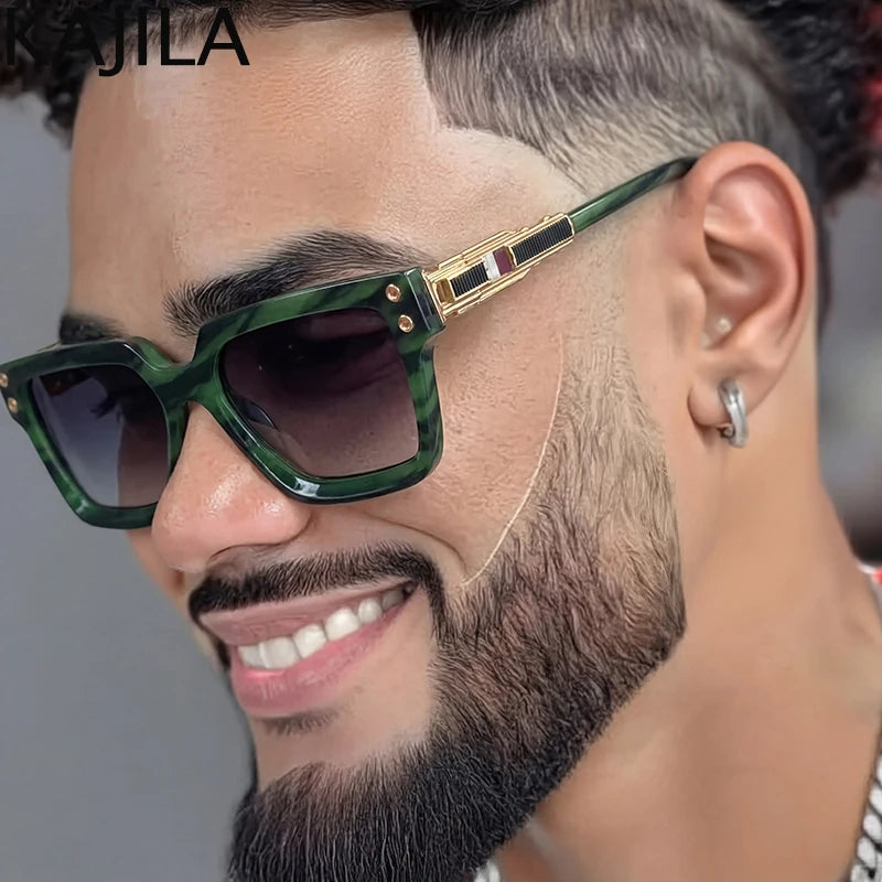 Lunettes de Soleil Carrées Punk Polarisées Monture Alliage UV400 Homme 14 Coloris – CLEVI Paris