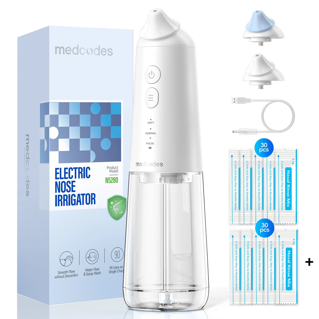 Irrigateur Nasal Auto-Collecteur Eaux Usées 300ml 3 Modes IPX7 30 Sachets – CLEVI Paris