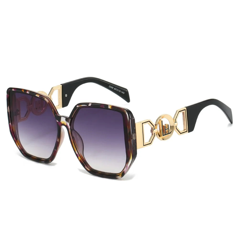 Lunettes de Soleil Œil de Chat Oversize Découpé Dégradé UV400 Unisexe – CLEVI Paris