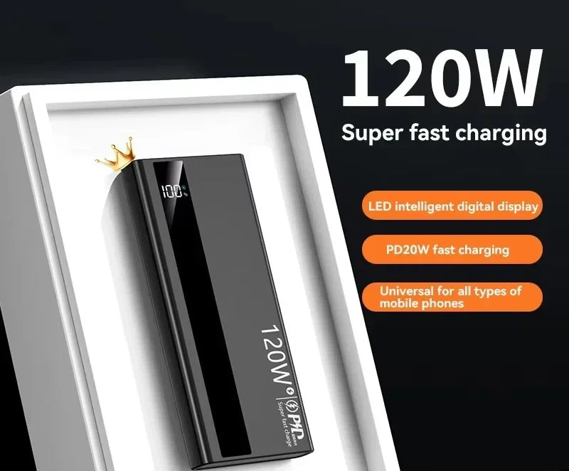 Batterie Externe Lenovo 120W Charge Rapide Bidirectionnelle USB-C Affichage LED – CLEVI Paris