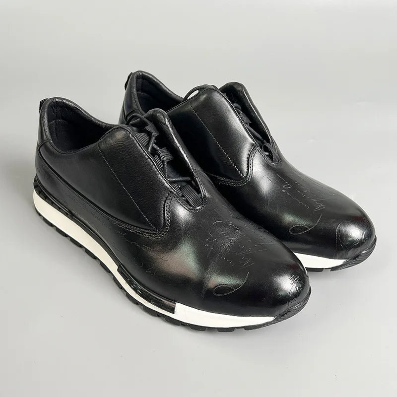 Oxford Homme Cuir Véritable Lacets | Sneaker Vintage Multicolore Respirant