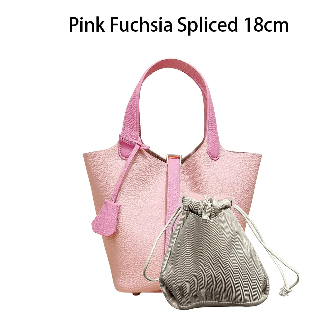 Sac Seau Femme Cuir Véritable Vache 2 Tailles 50+ Coloris Quincaillerie Argentée ou Dorée – CLEVI Paris