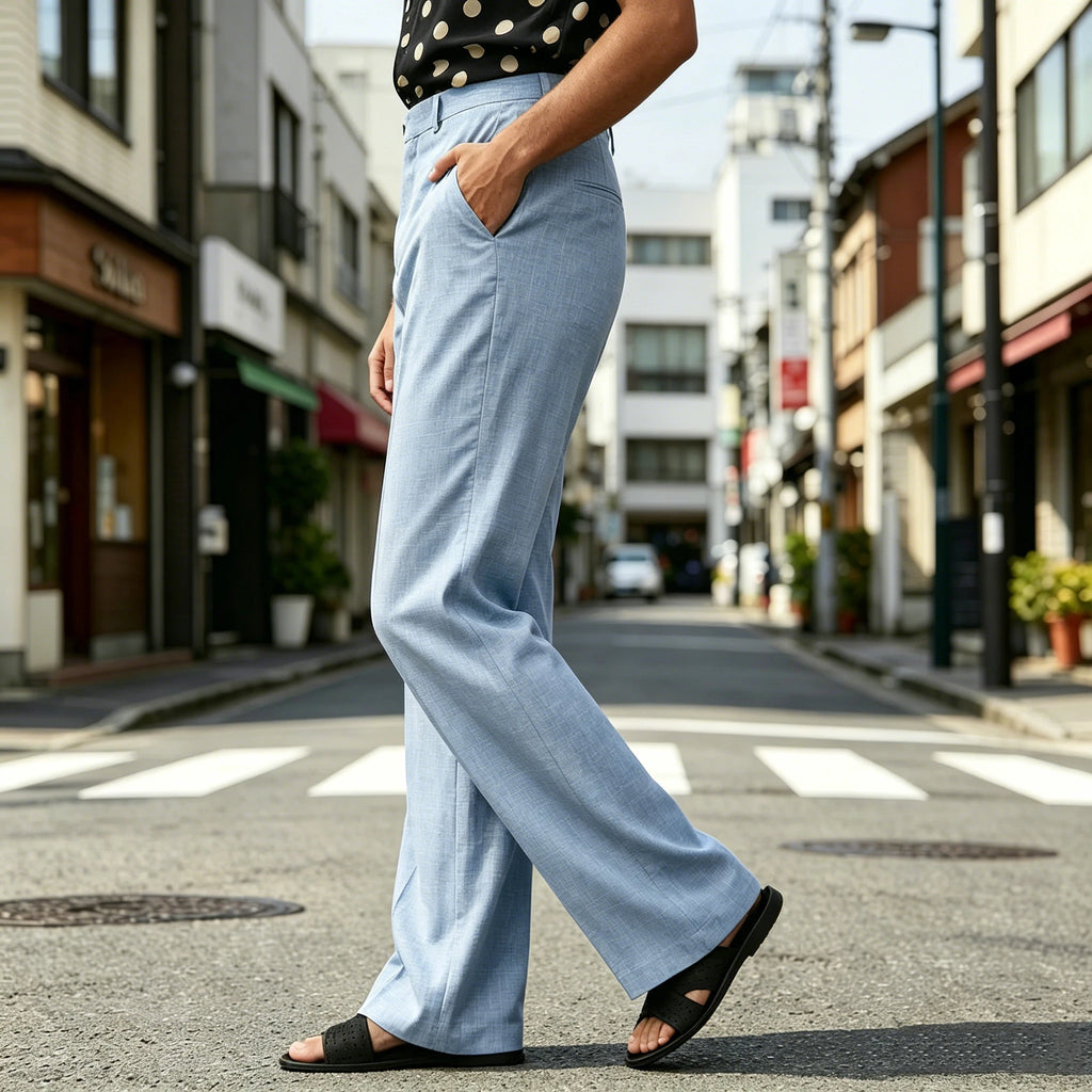 Pantalon homme habillé micro-évasé – CLEVI Paris